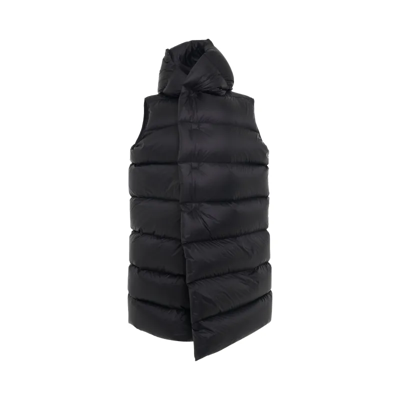 Sleeveless Down Coat in Black sold by MARAIS