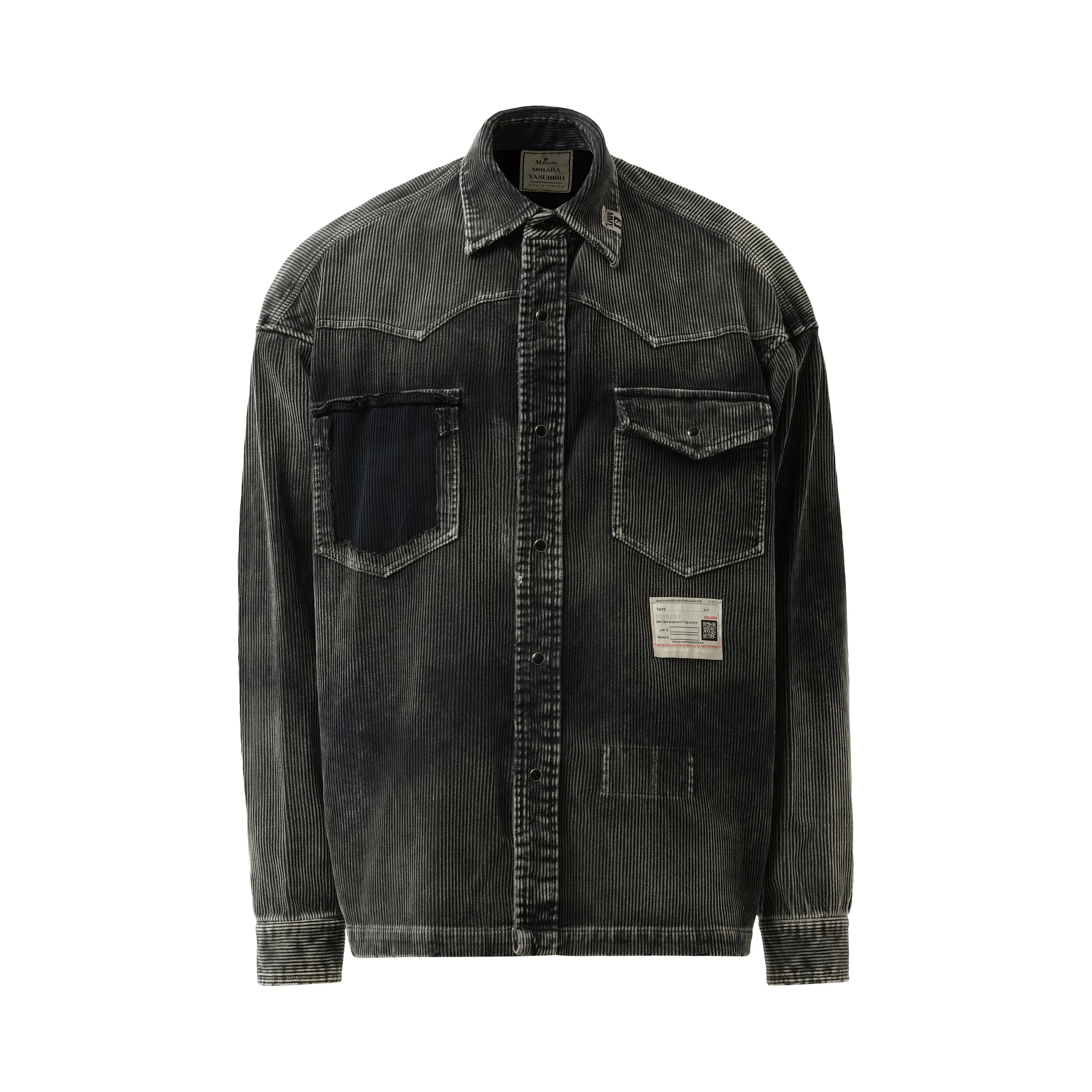 Aged Corduroy Shirts in Black sold by MARAIS product image thumbnail 2