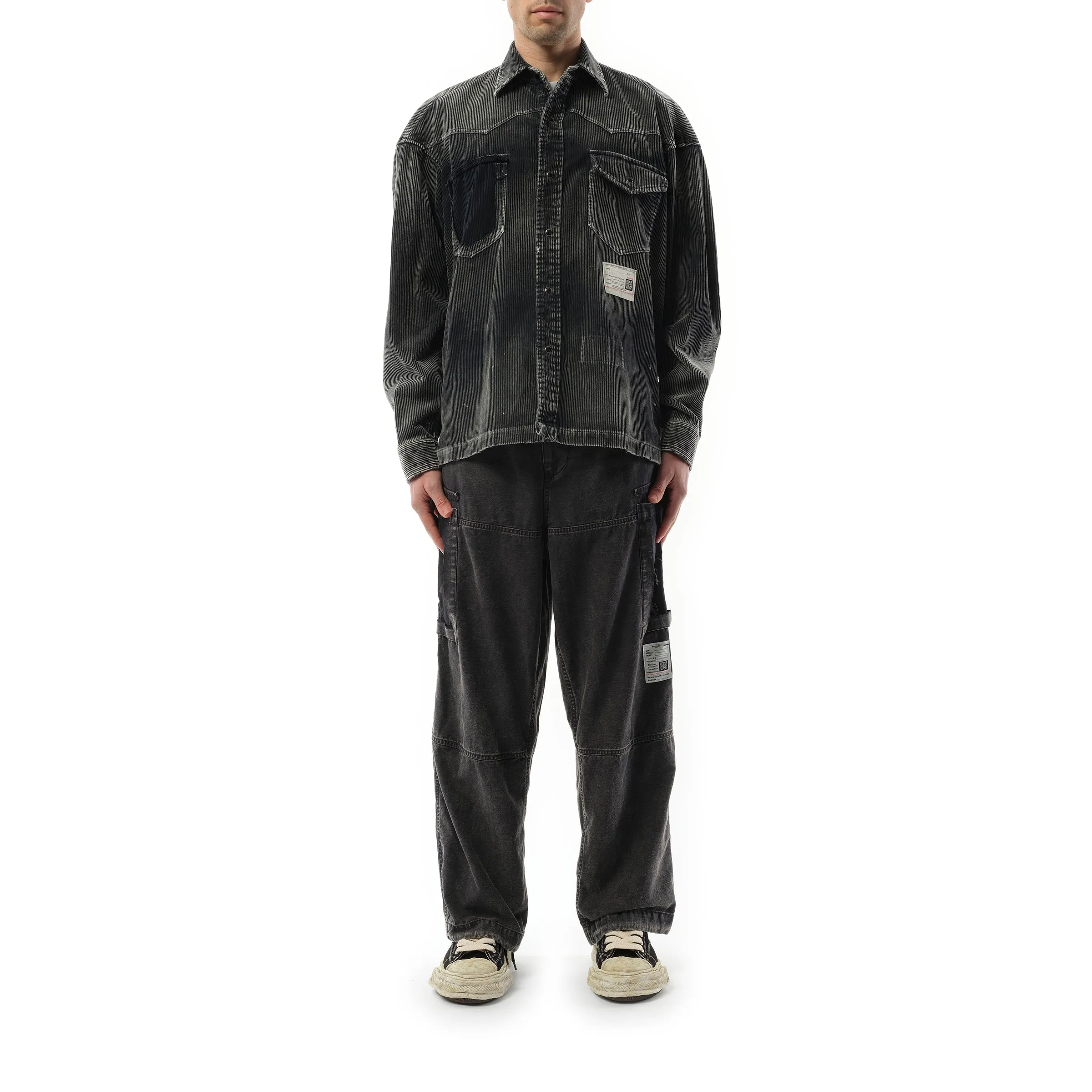 Aged Corduroy Shirts in Black sold by MARAIS product image thumbnail 4