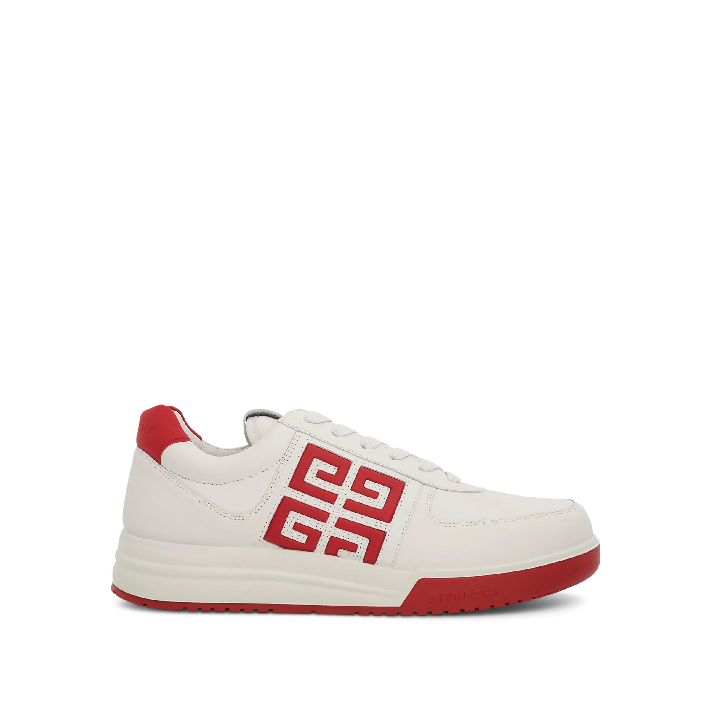 G4 Low Sneakers with 4G Logo in White/Red sold by MARAIS