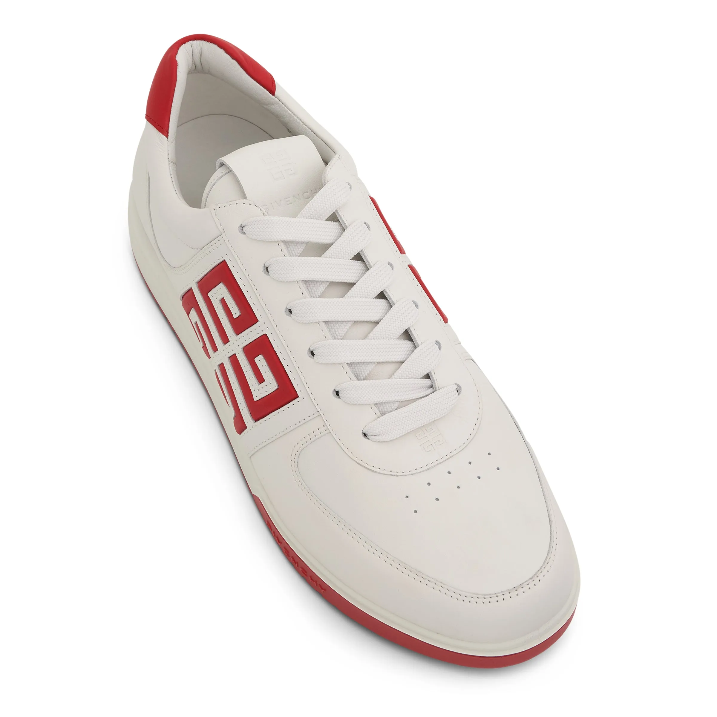 G4 Low Sneakers with 4G Logo in White/Red sold by MARAIS product image thumbnail 4