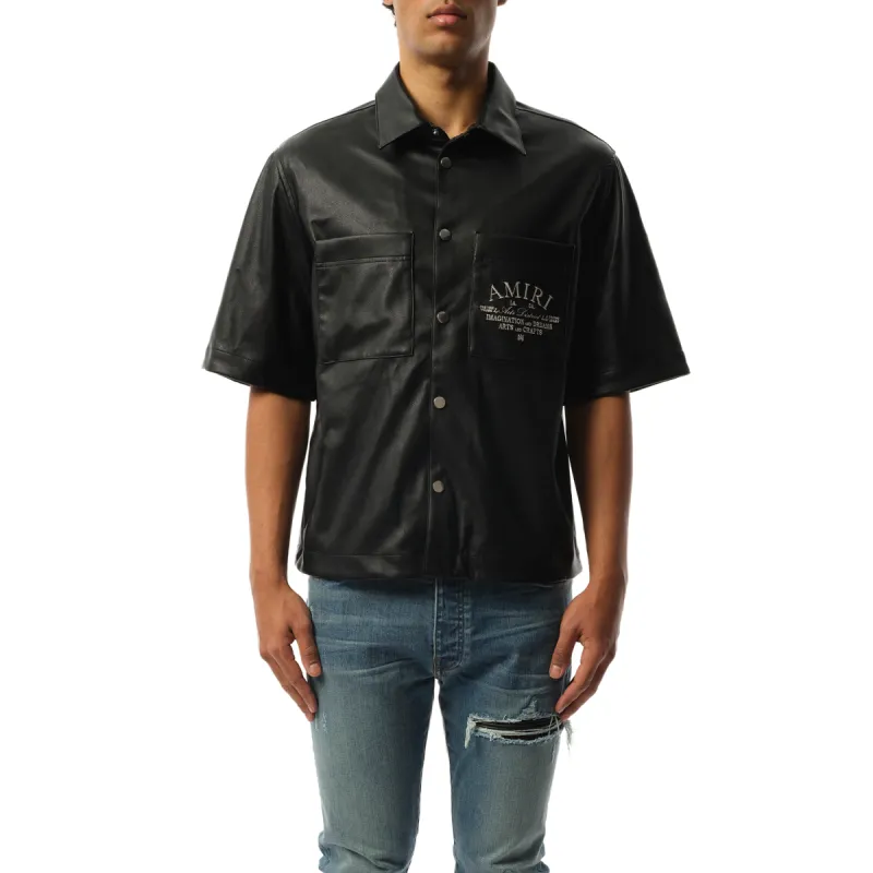 Amiri Arts District Camp Shirt in Black sold by MARAIS