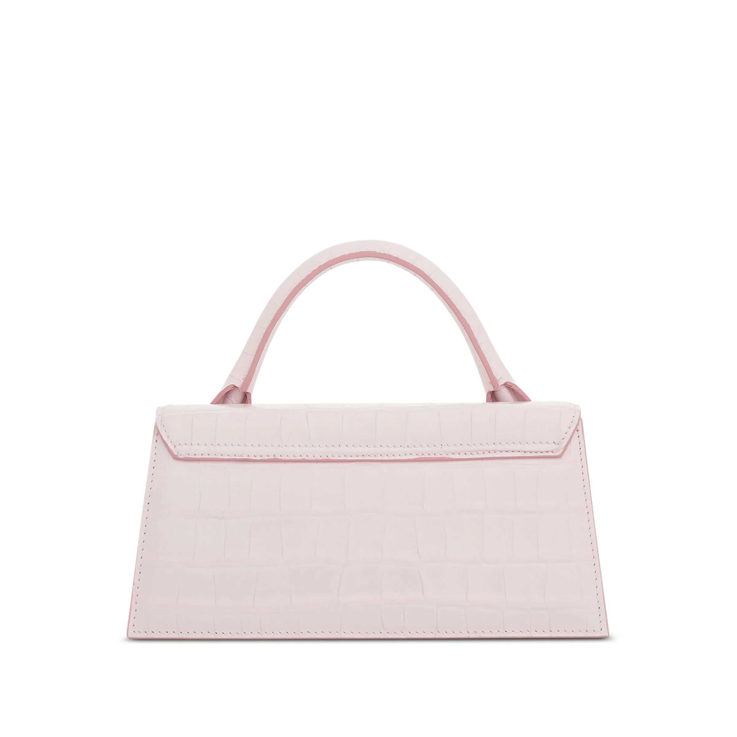 Le Chiquito Long Croc Embossed Leather Bag in Pale Pink sold by MARAIS product image thumbnail 3