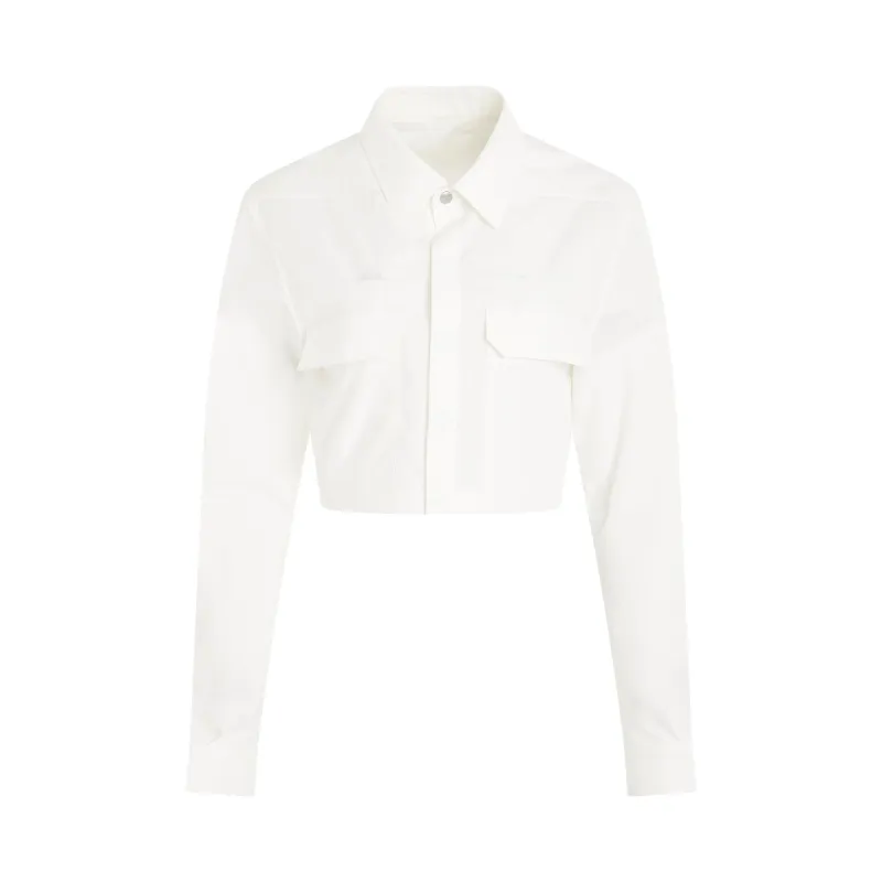 Cropped Outershirt in Milk sold by MARAIS