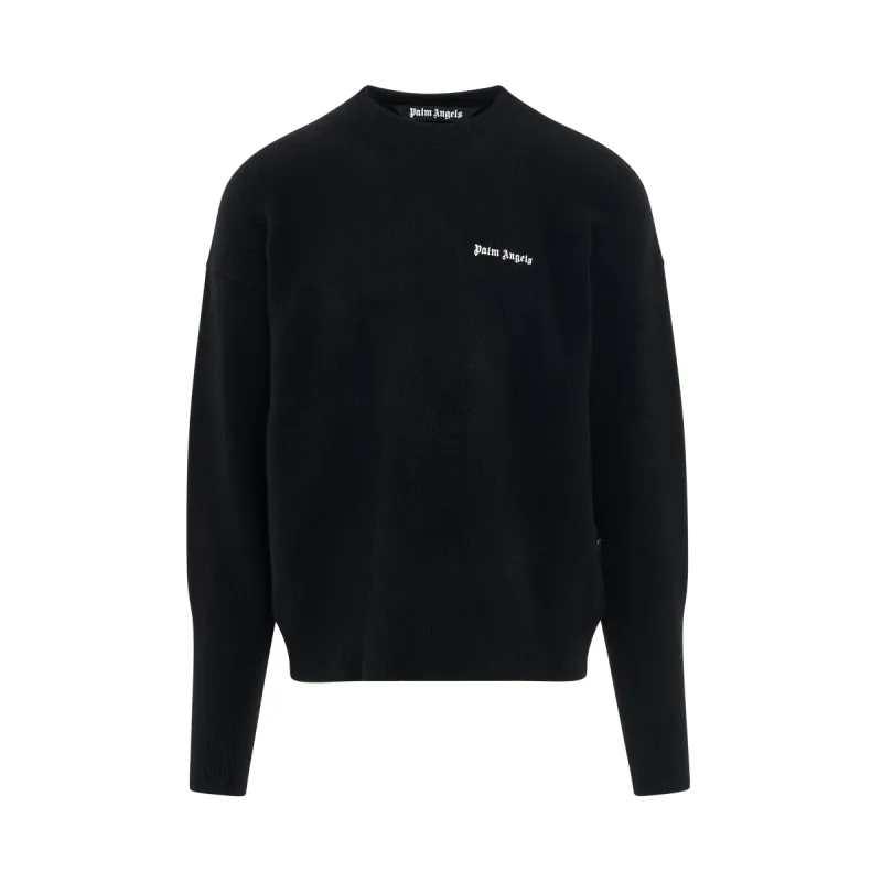 Basic Logo Sweater in Black/White sold by MARAIS