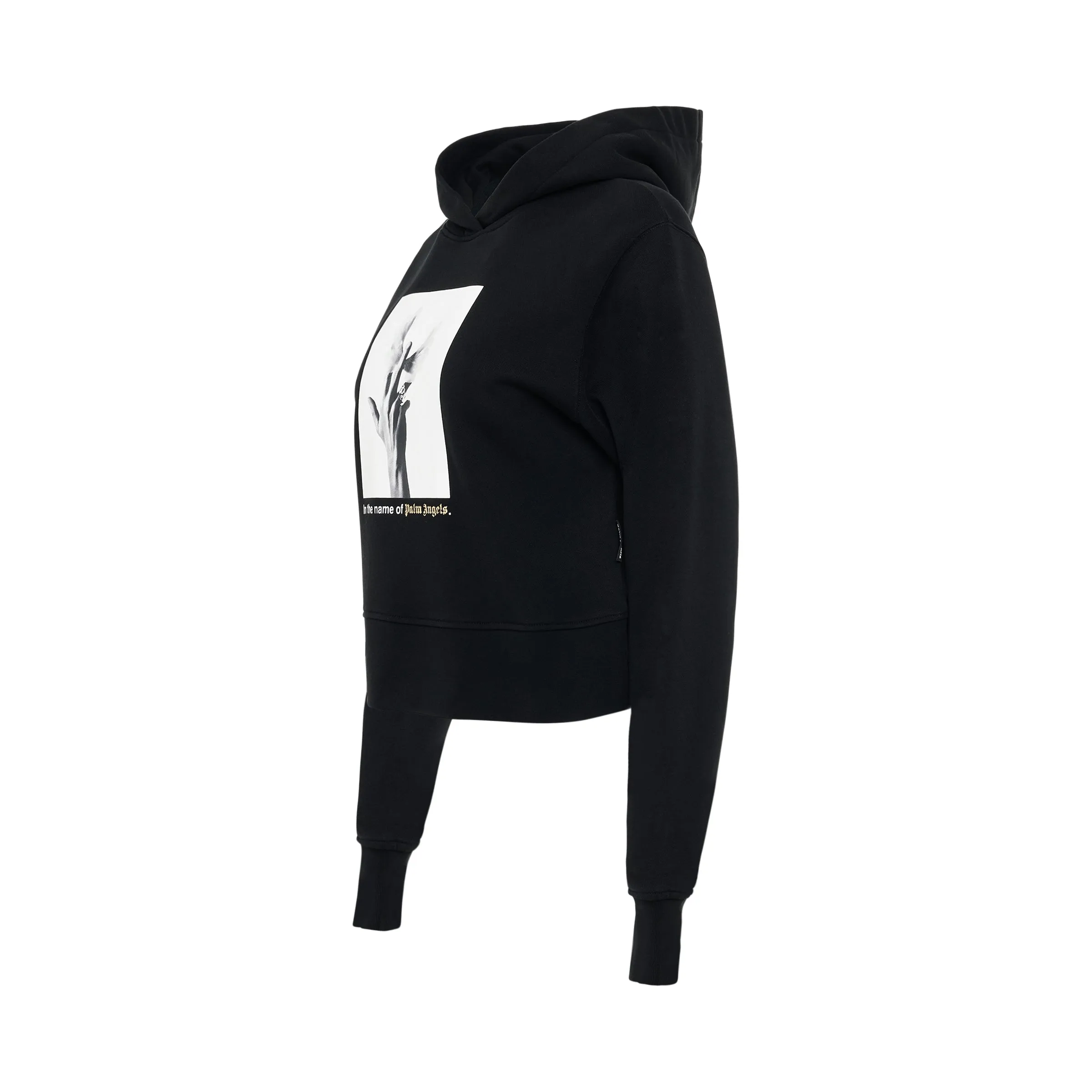 Wings Graphic Cotton Hoodie in Black/White sold by MARAIS product image thumbnail 2
