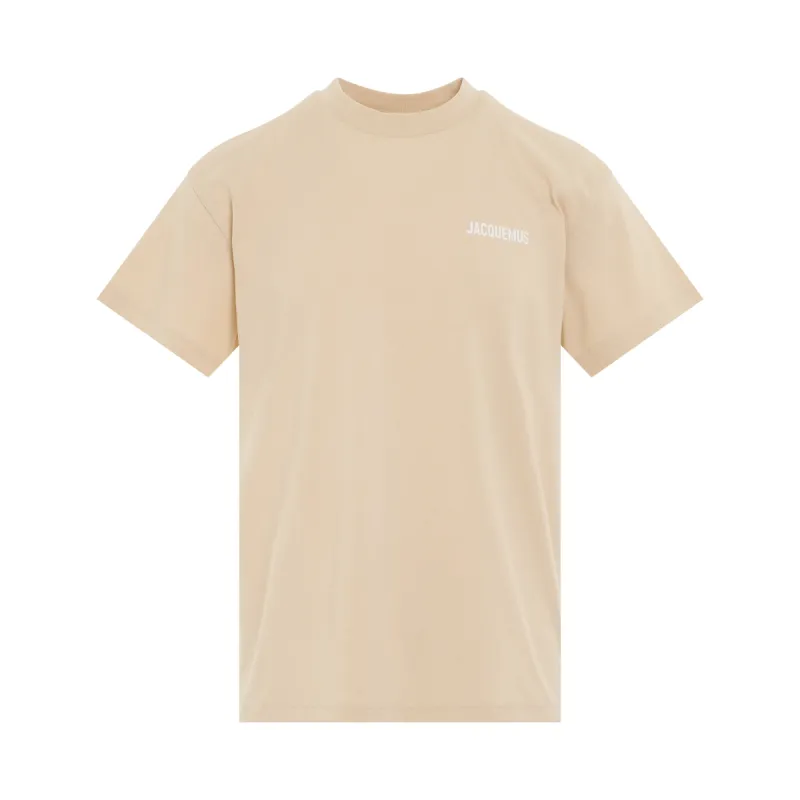 Jacquemus Logo T-Shirt in Light Beige sold by MARAIS