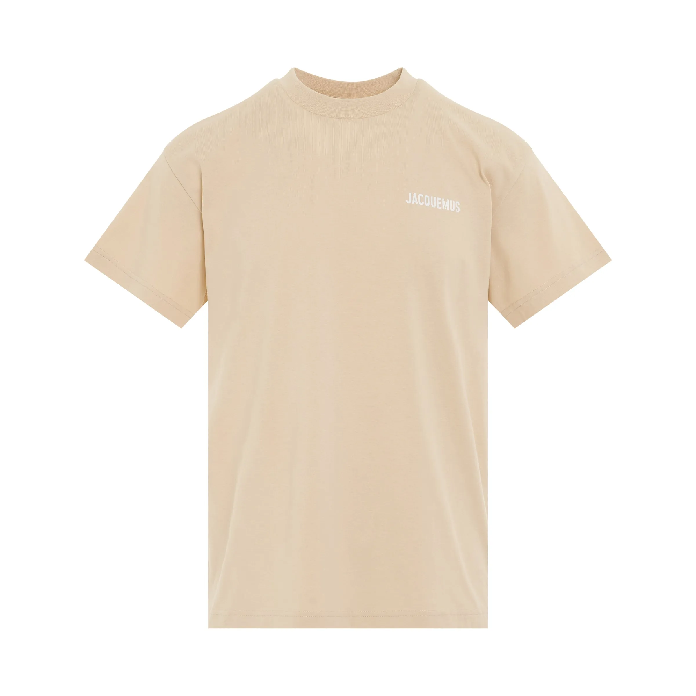Jacquemus Logo T-Shirt in Light Beige sold by MARAIS