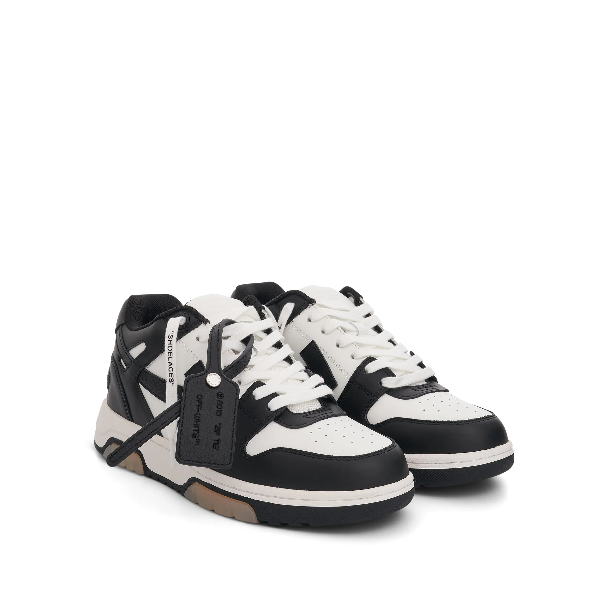 Out Of Office Leather Sneaker in White/Black sold by MARAIS product image thumbnail 2