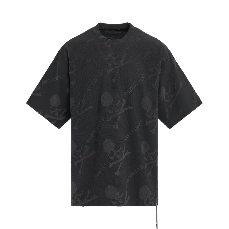 Pile Monogram Oversized T-Shirt in Black sold by MARAIS