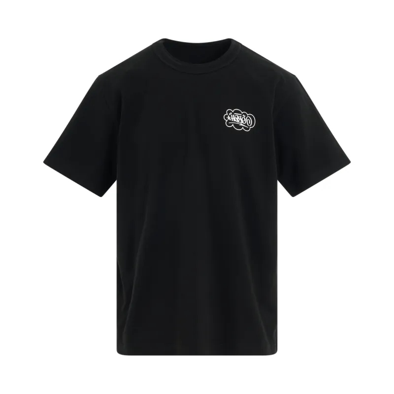 Eric Haze Circle Star T-Shirt in Black made by MARAIS