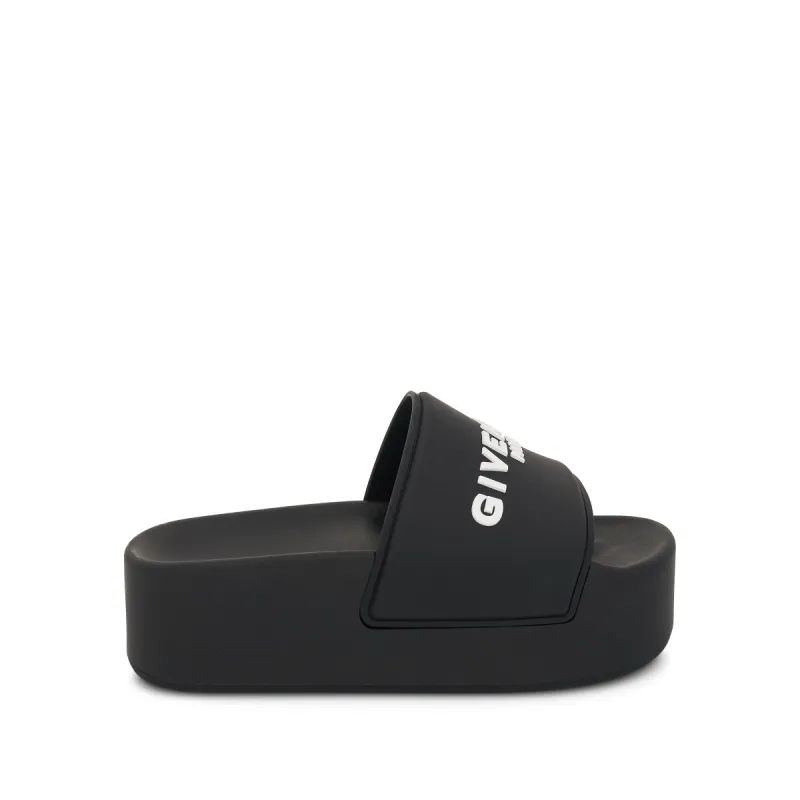 Logo Platform Sandal in Black sold by MARAIS