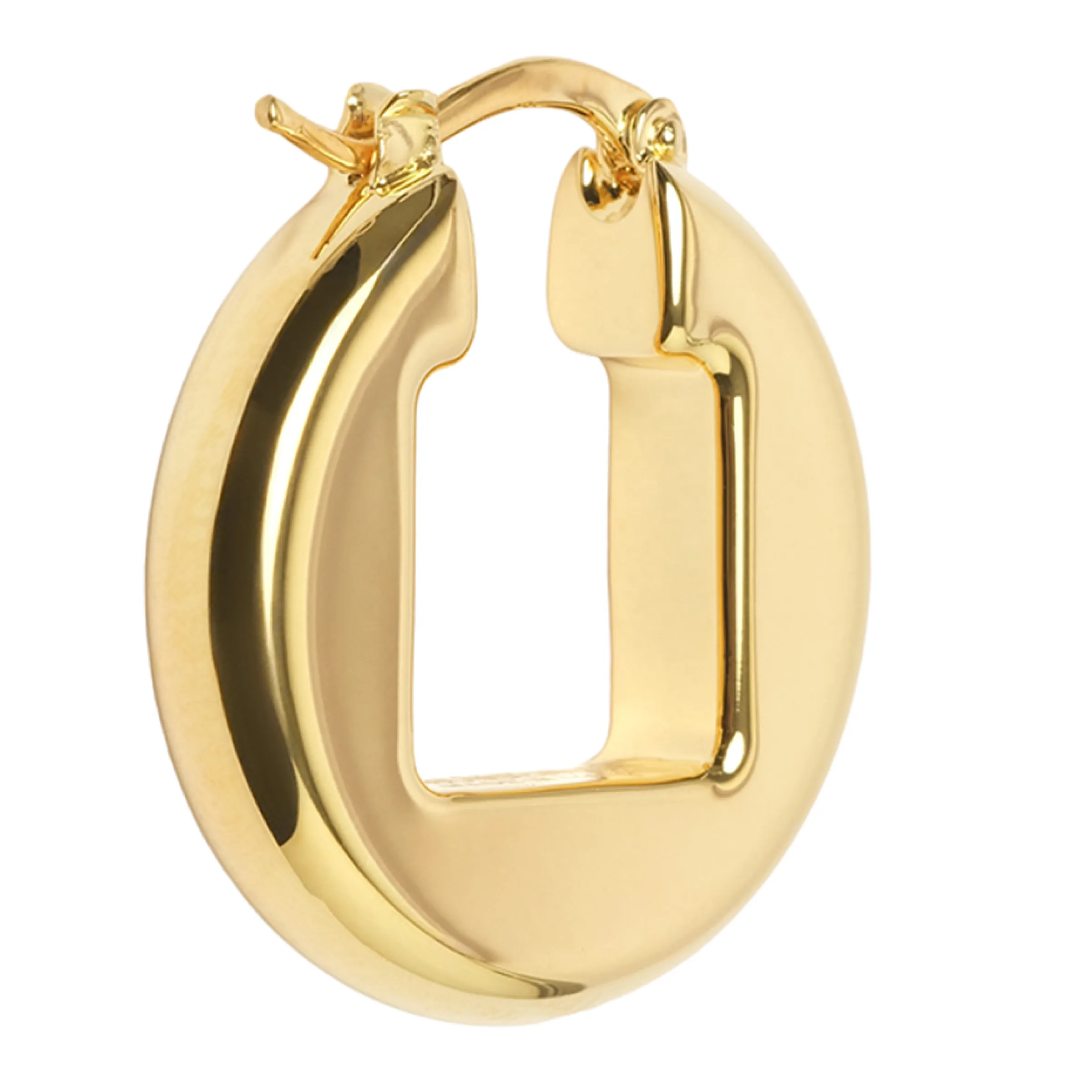 Les Boucles Rond Carre Earrings in Light Gold sold by MARAIS product image thumbnail 2