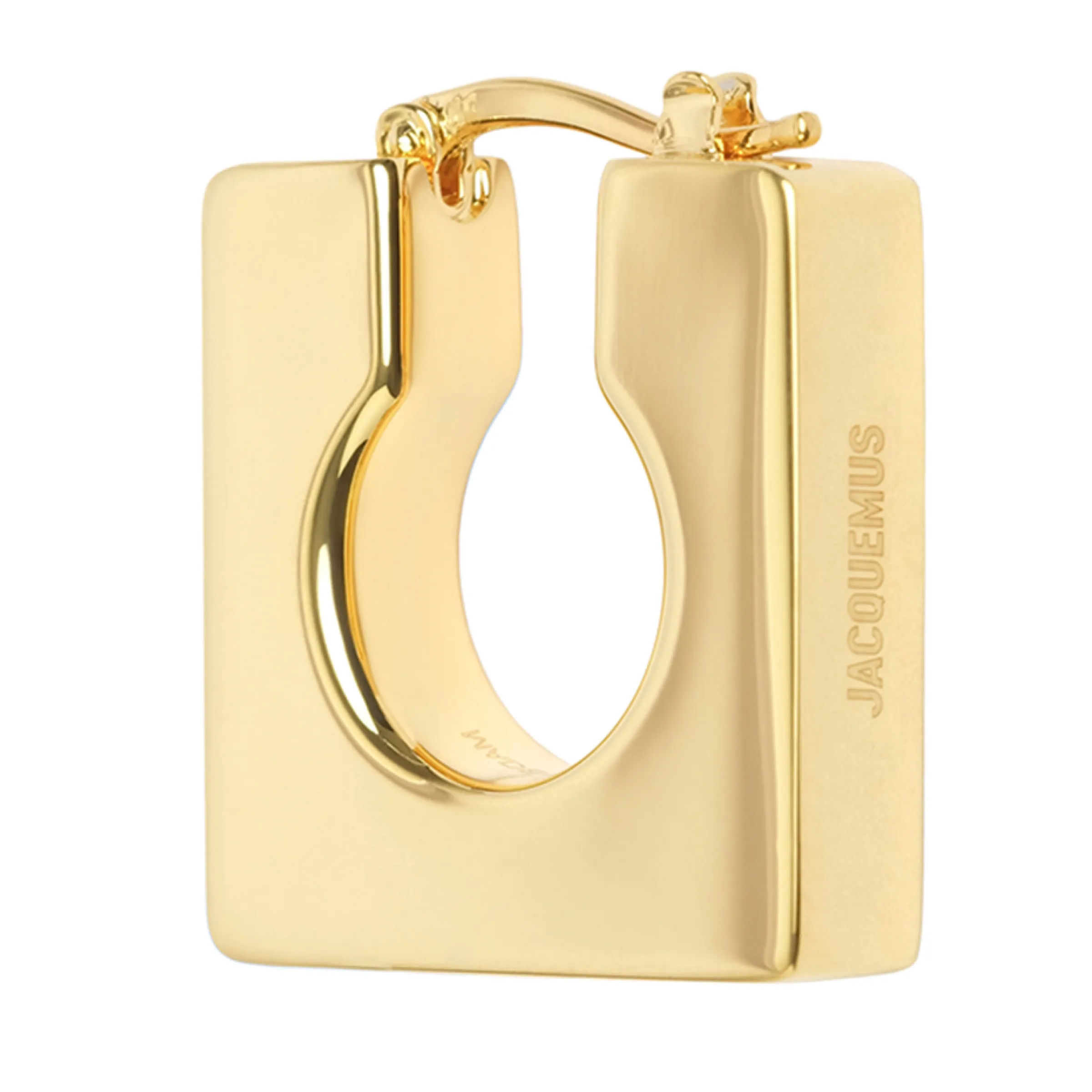 Les Boucles Rond Carre Earrings in Light Gold sold by MARAIS product image thumbnail 3