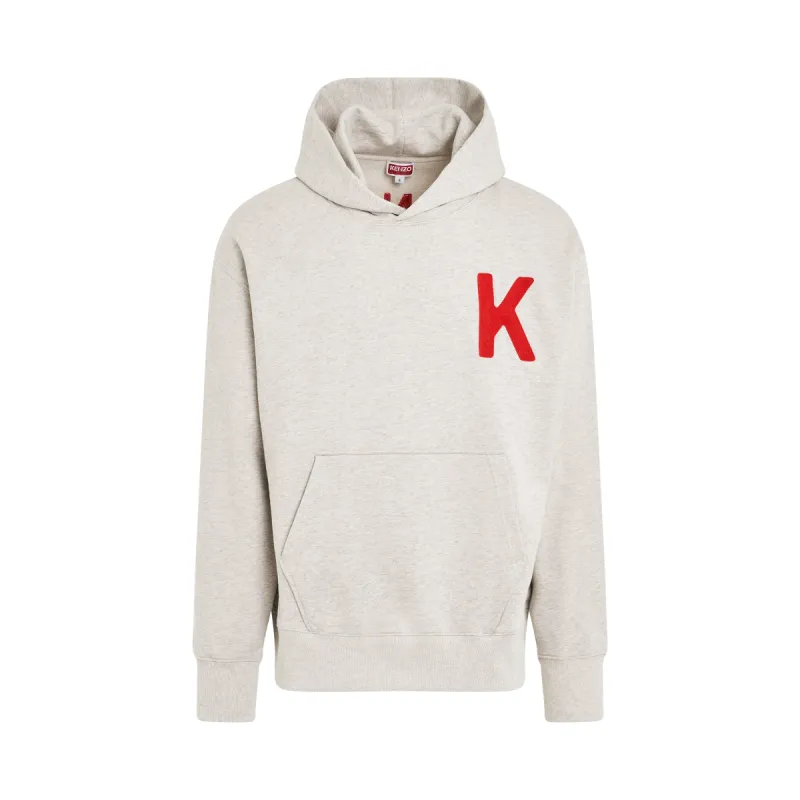 Lucky Tiger Oversized Hoodie in Pale Grey sold by MARAIS
