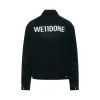 Logo Dirty Washed Denim Trucker Jacket in Black sold by MARAIS