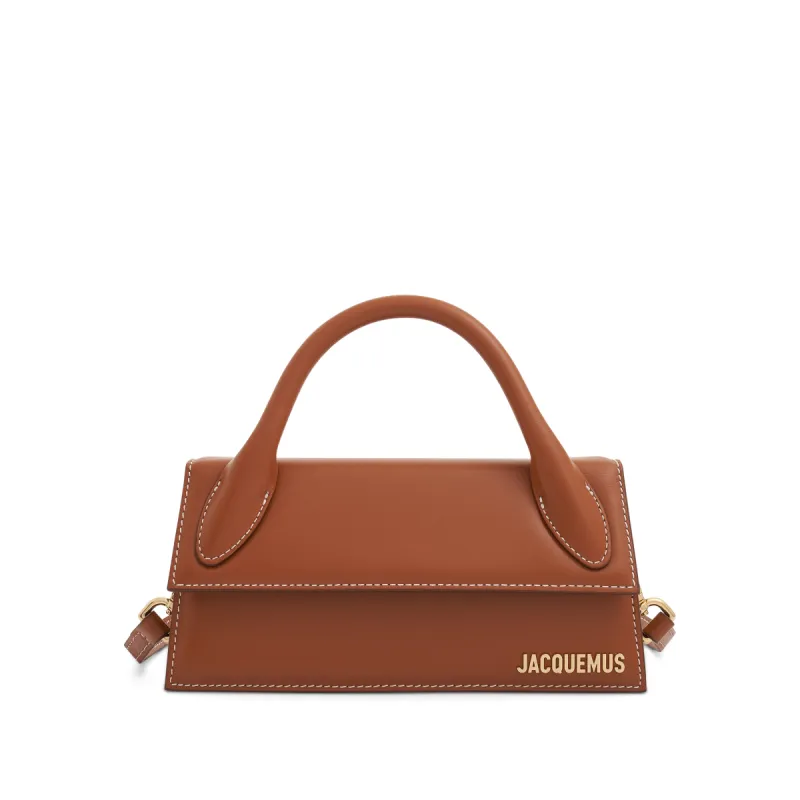 Le Chiquito Long Leather Bag in Light Brown sold by MARAIS