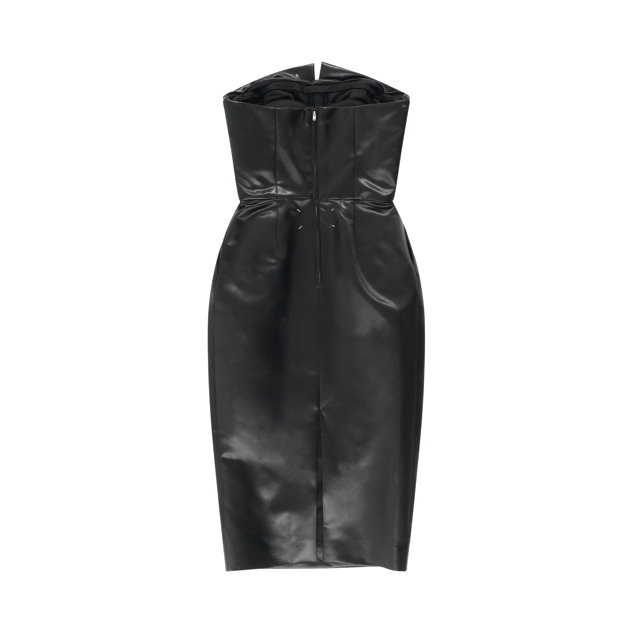 Cintzed Satin Dress in Black sold by MARAIS product image thumbnail 2
