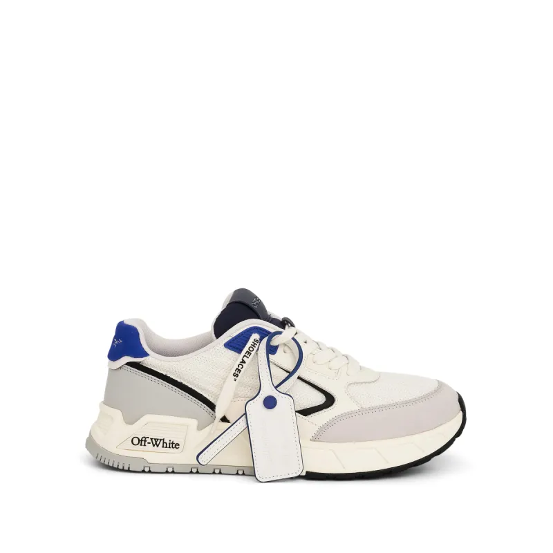Kick off Sneaker in White/Navy Blue sold by MARAIS