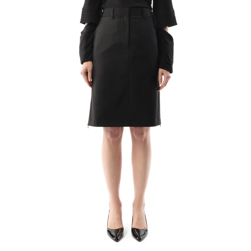 Car Zip Skirt in Black sold by MARAIS
