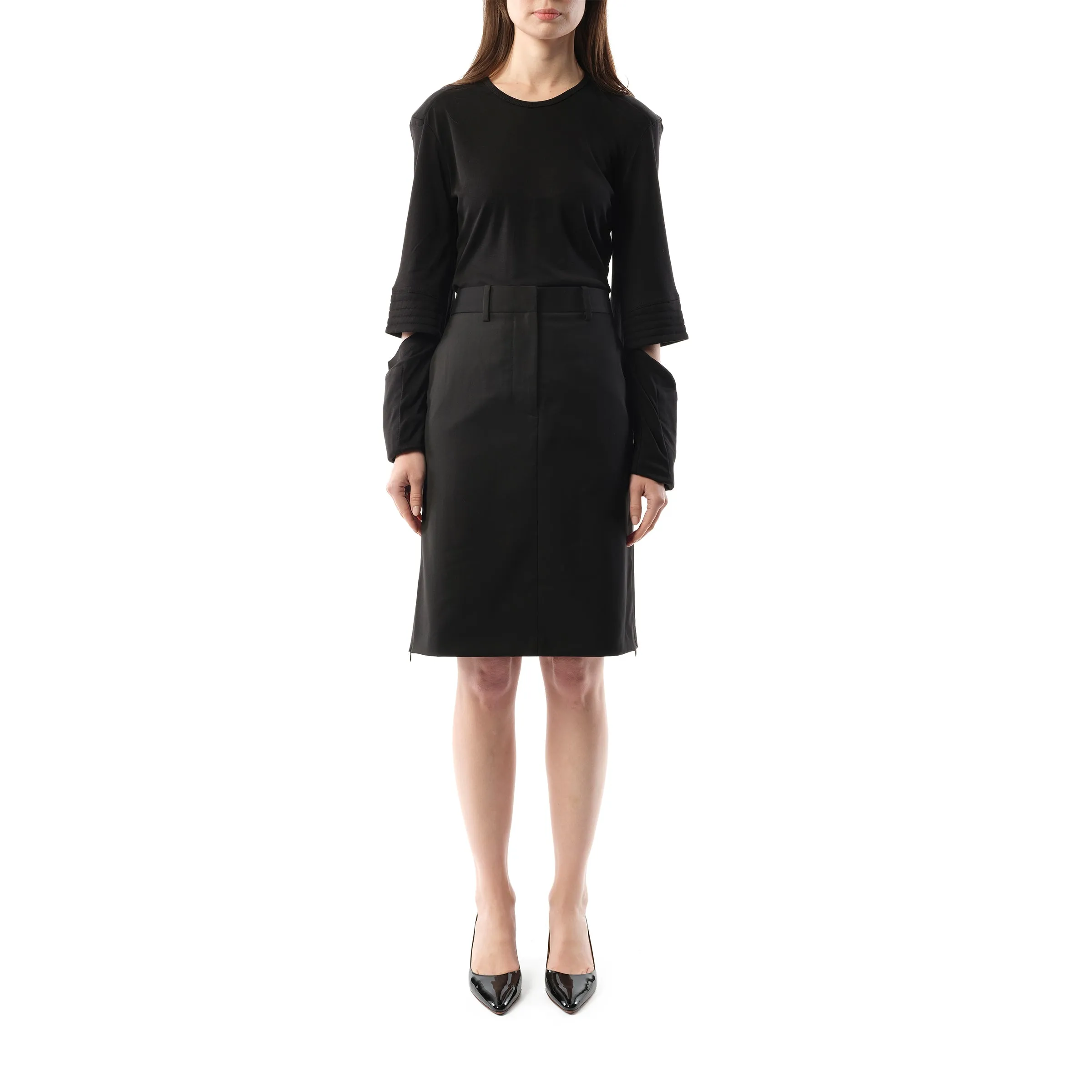 Car Zip Skirt in Black sold by MARAIS product image thumbnail 4