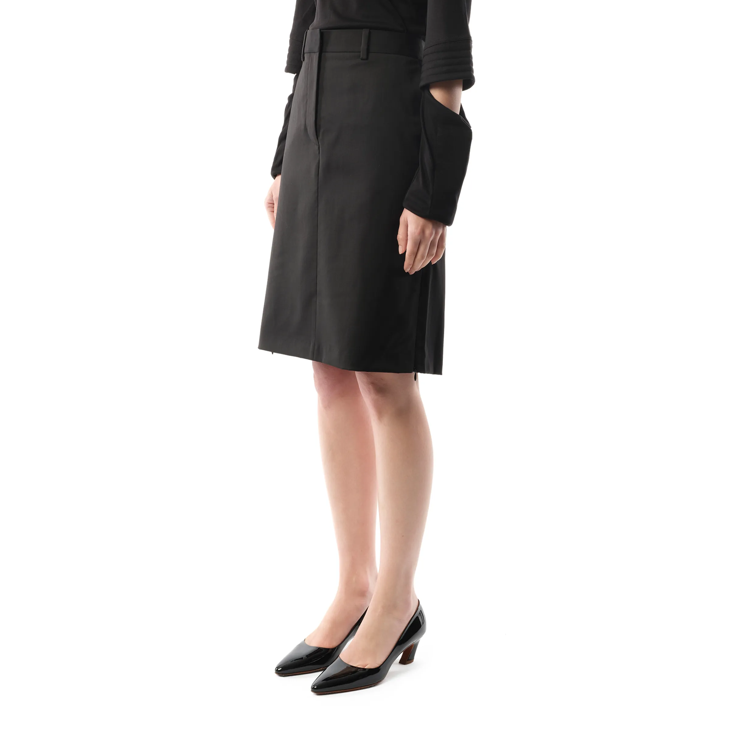 Car Zip Skirt in Black sold by MARAIS product image thumbnail 5