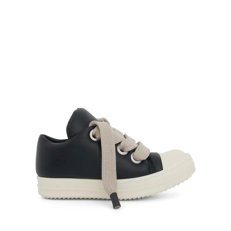 Jumbo Lace Padded Low Sneaker in Black/Milk sold by MARAIS