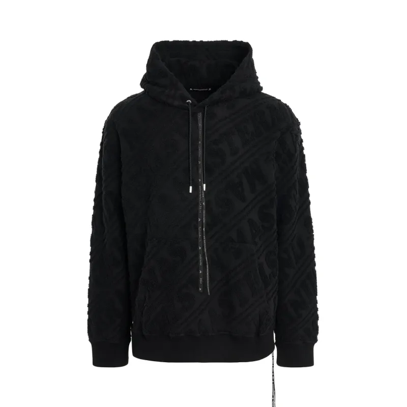 Pile Jacquard Hoodie in Black sold by MARAIS