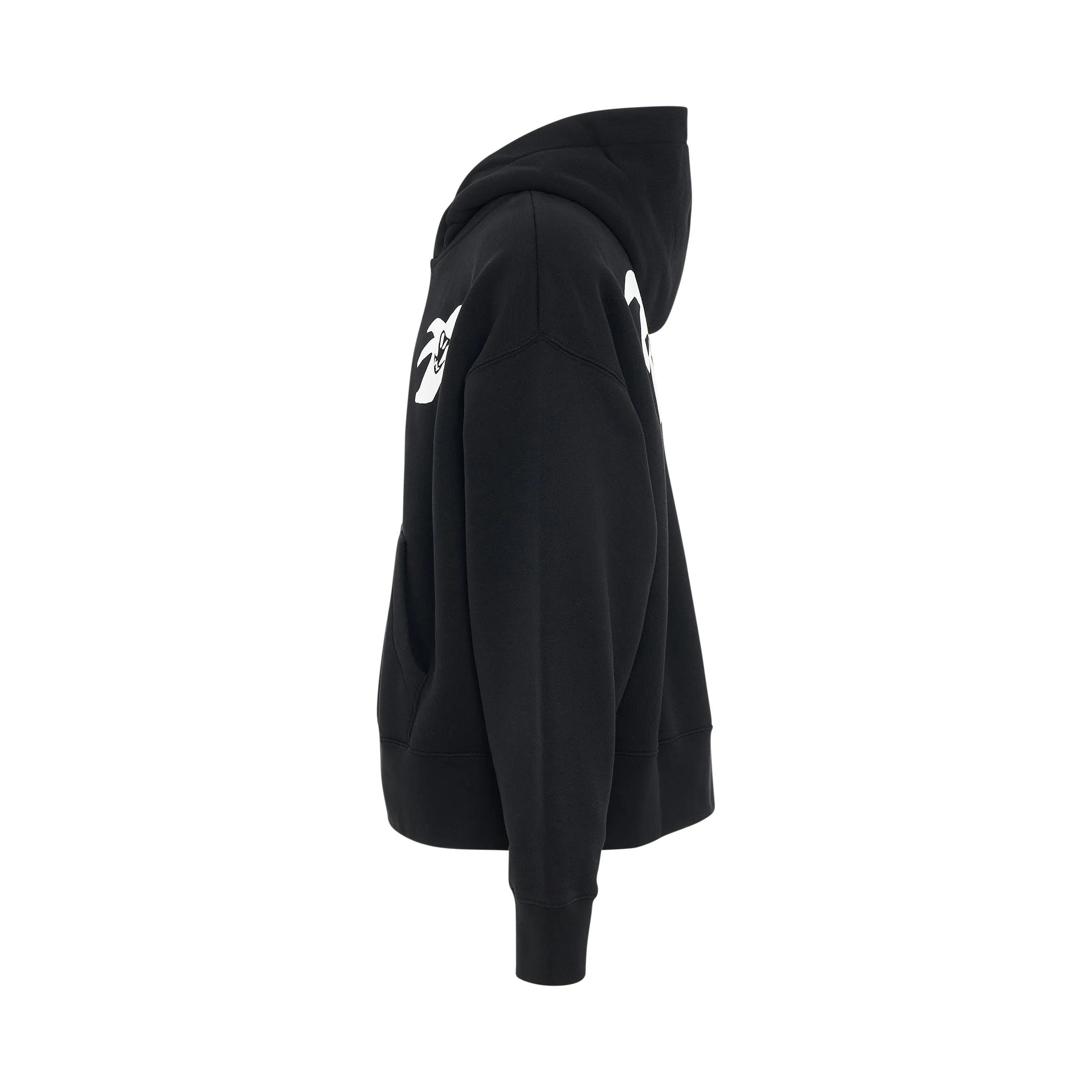 "Hunter" Logo Zipped Hoodie in Black sold by MARAIS product image thumbnail 3
