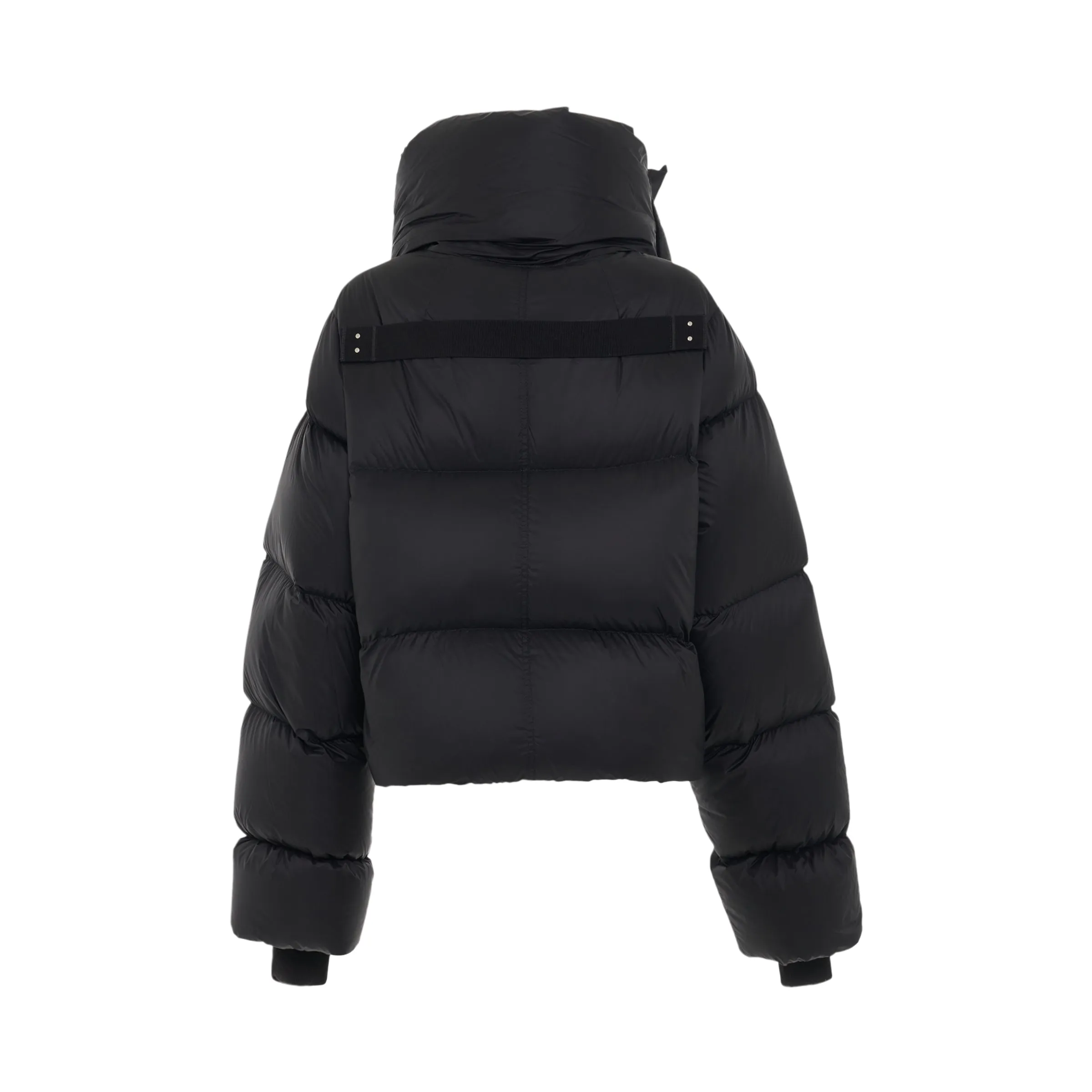 Funnel Neck Nylon Down Jacket in Black sold by MARAIS product image thumbnail 4