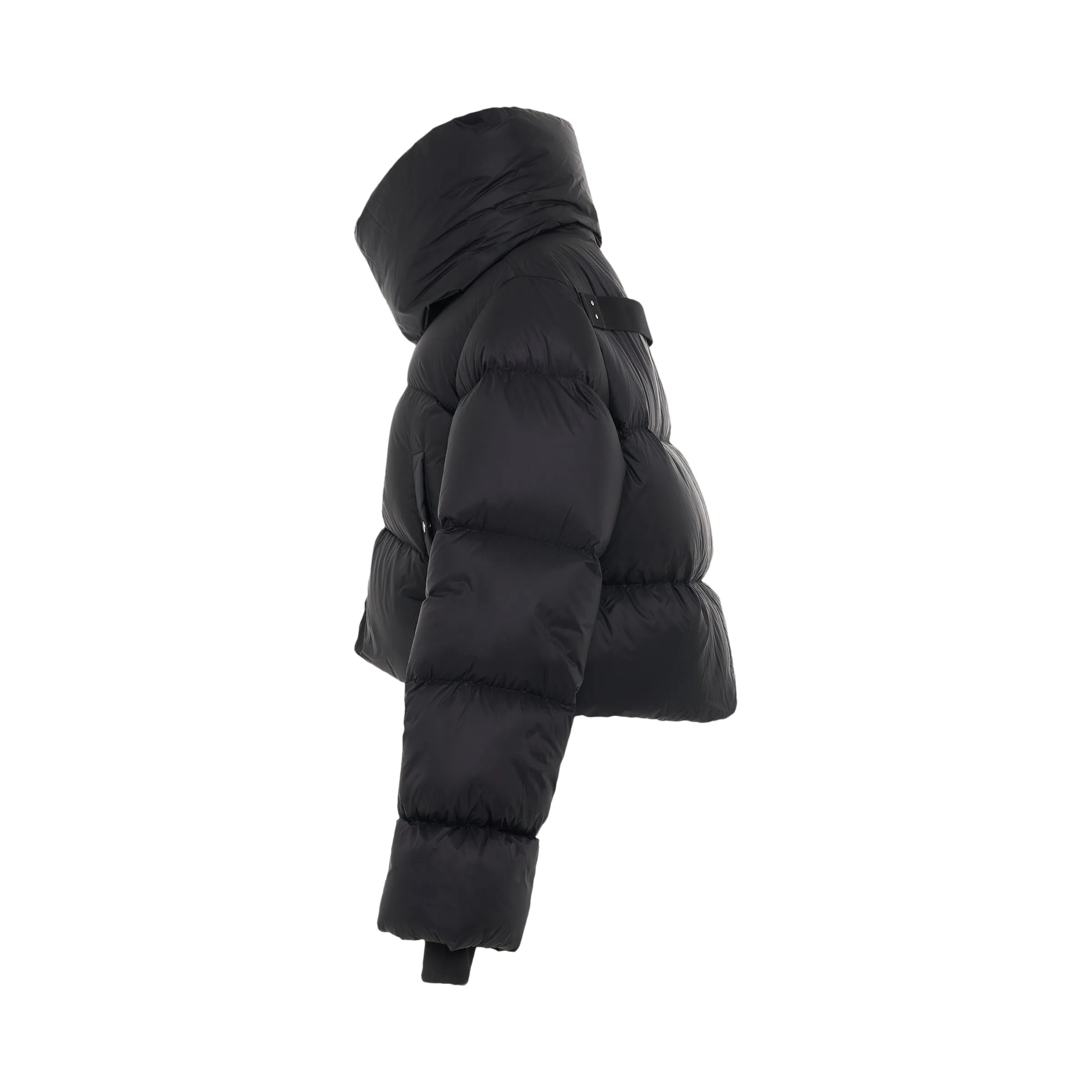 Funnel Neck Nylon Down Jacket in Black sold by MARAIS product image thumbnail 3