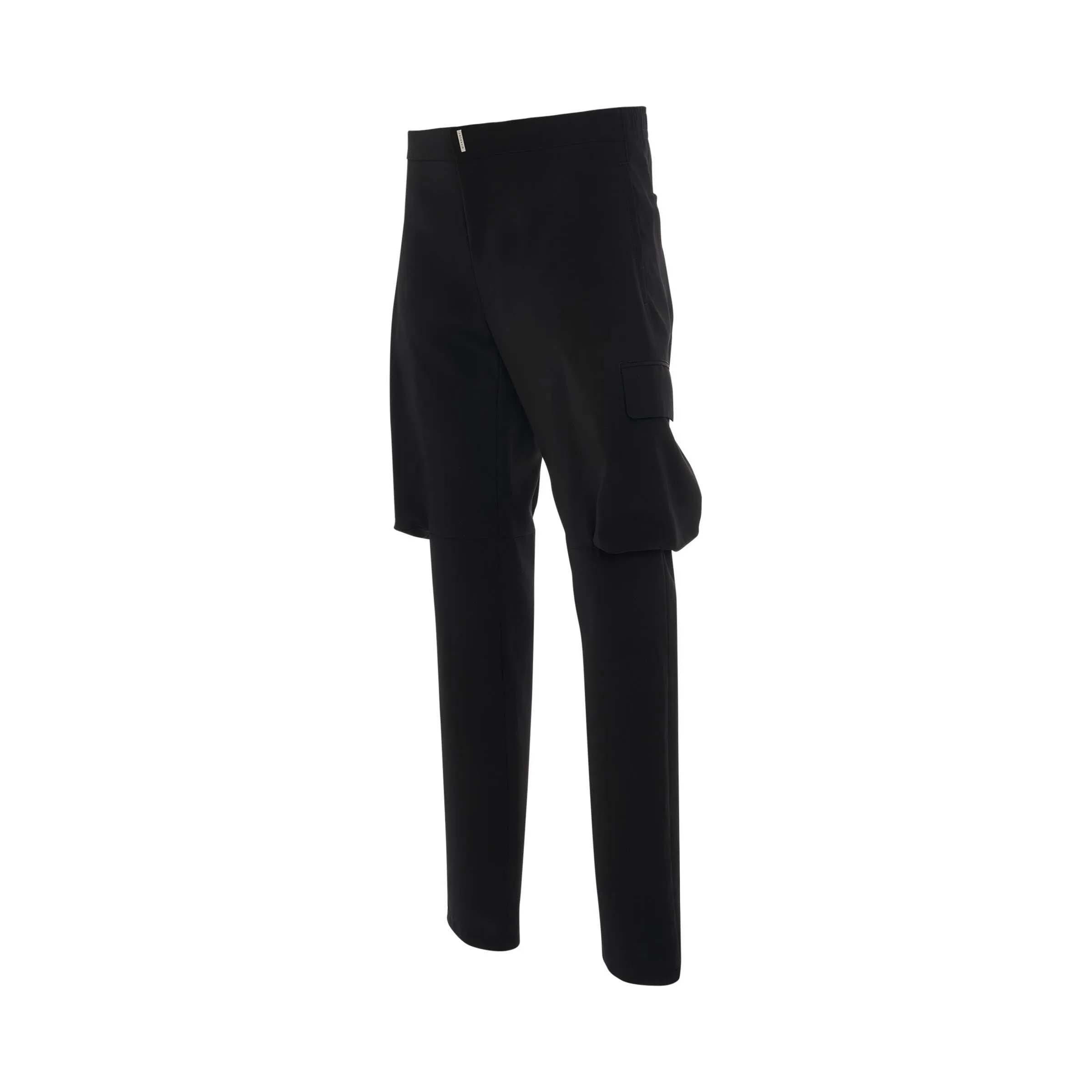 Techincal Wool Cargo Pants in Black sold by MARAIS product image thumbnail 2
