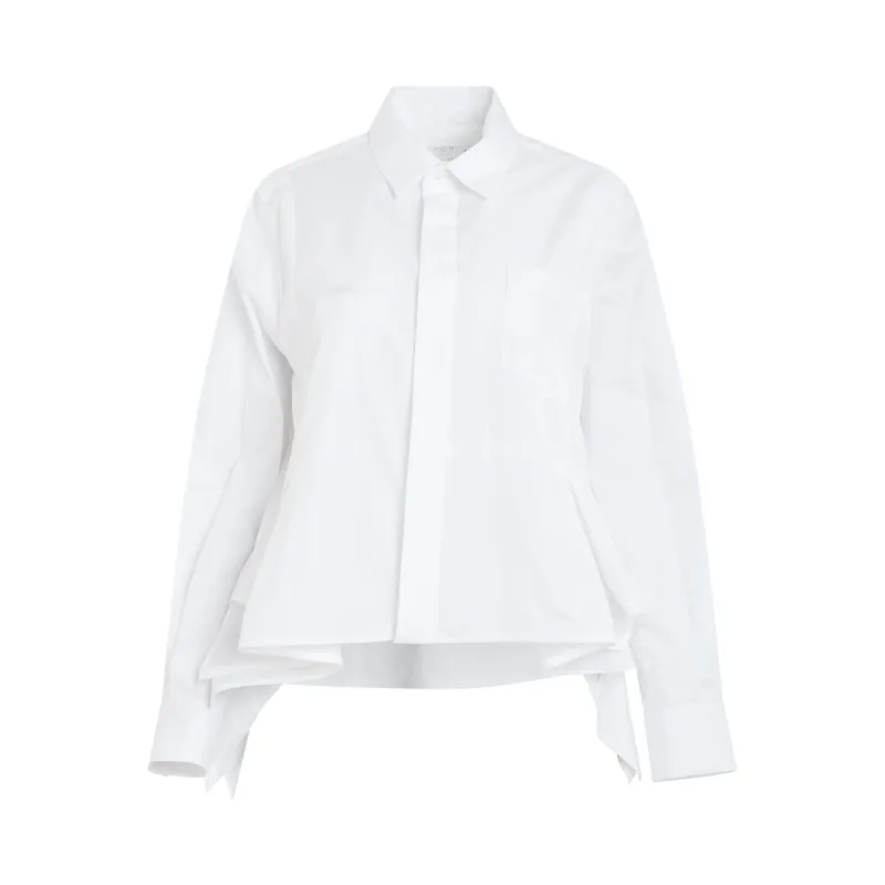 Rushed Thomas Mason Cotton Poplin Shirt in Off White sold by MARAIS