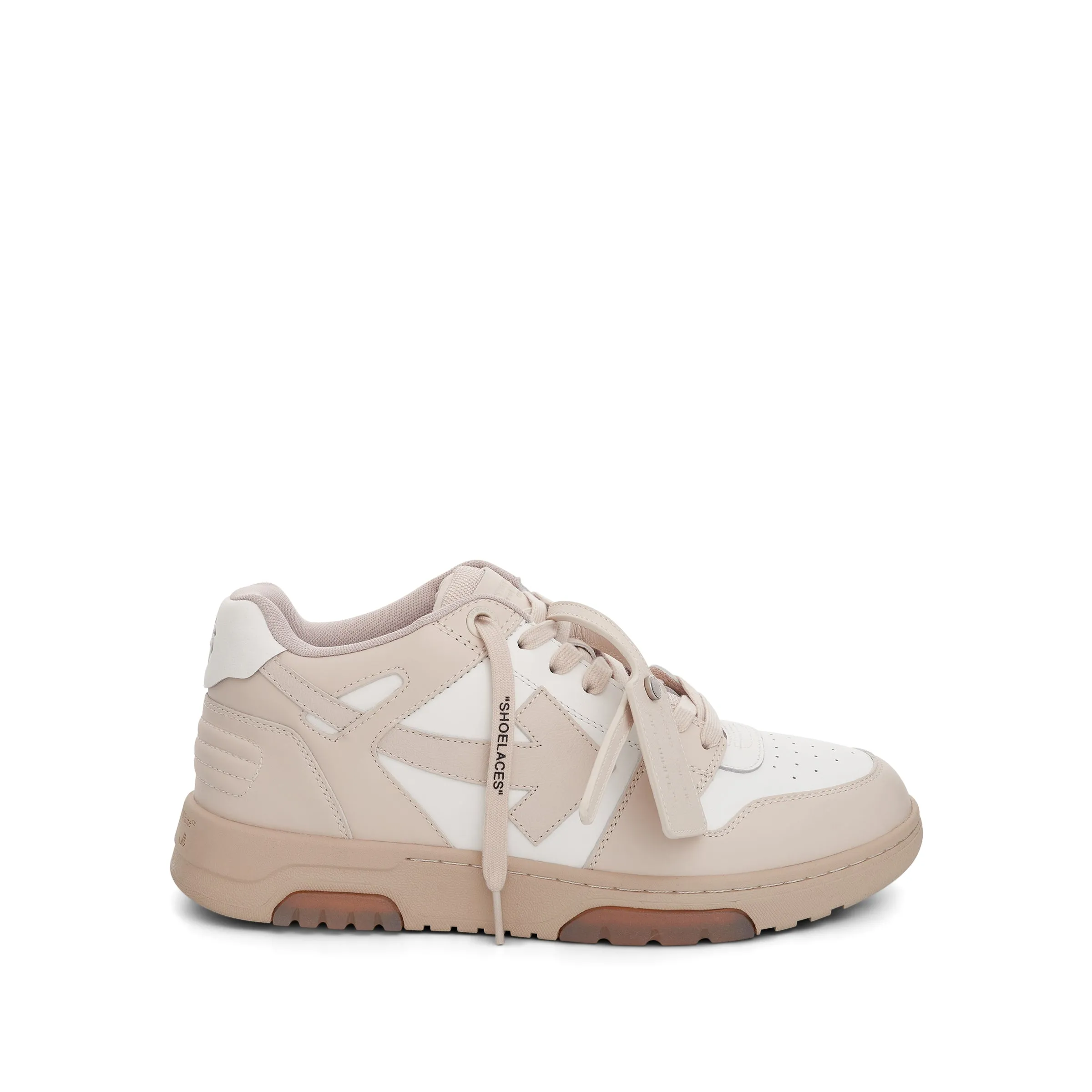 Out Of Office Leather Sneaker in Beige/White sold by MARAIS