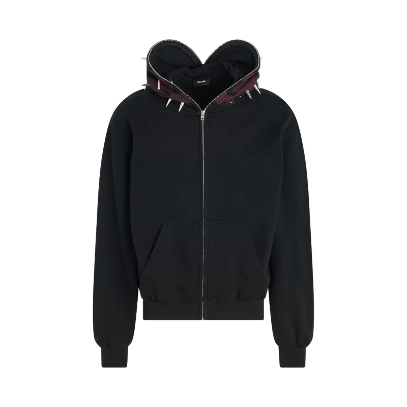 Full Zip-up Hoodie in Black sold by MARAIS