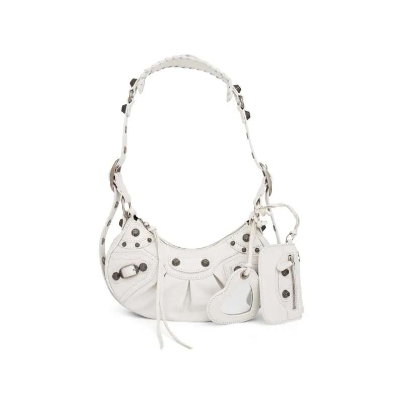 Le Cagole Shoulder Bag XS in Optic White sold by MARAIS