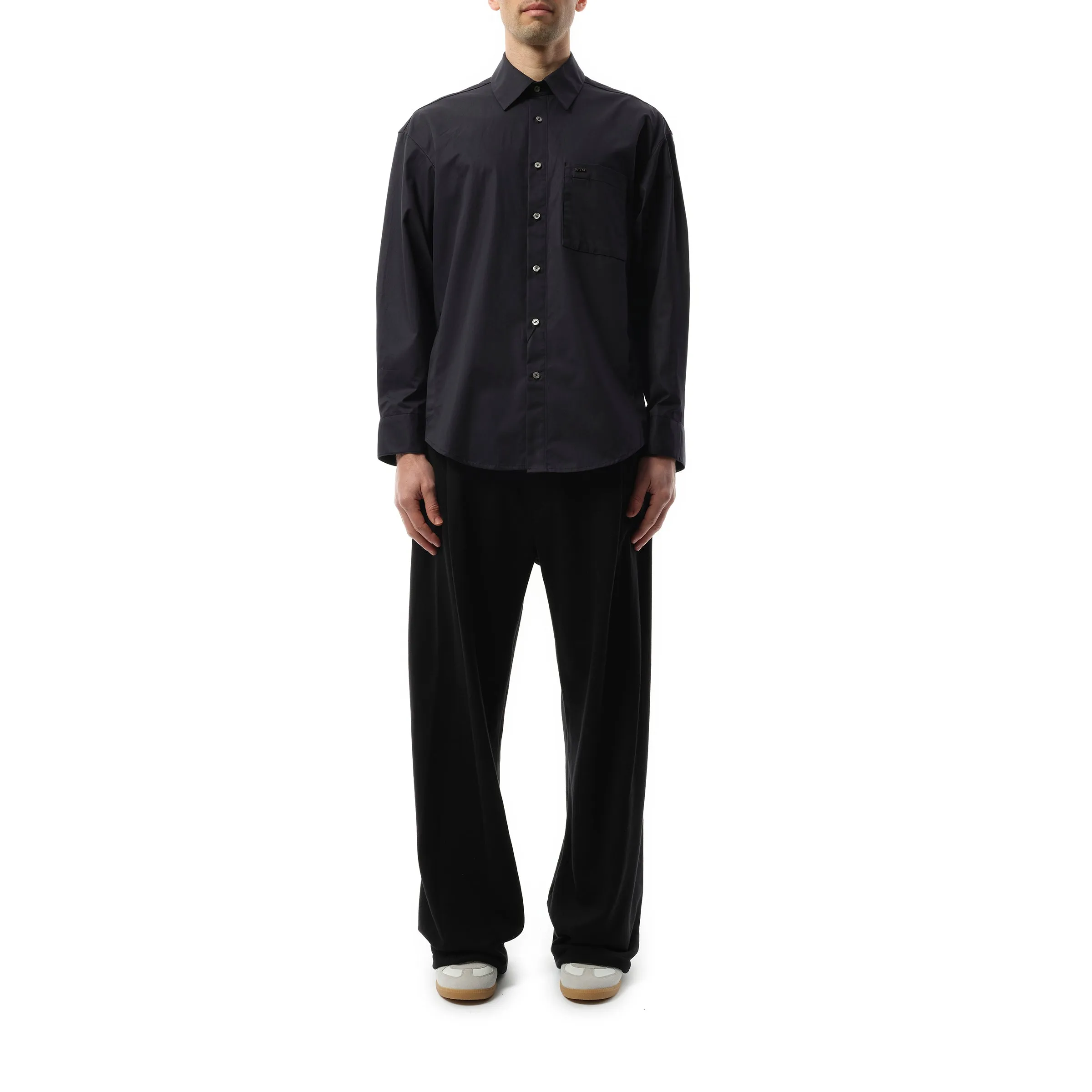 Logo Poplin Shirt in Navy sold by MARAIS product image thumbnail 4