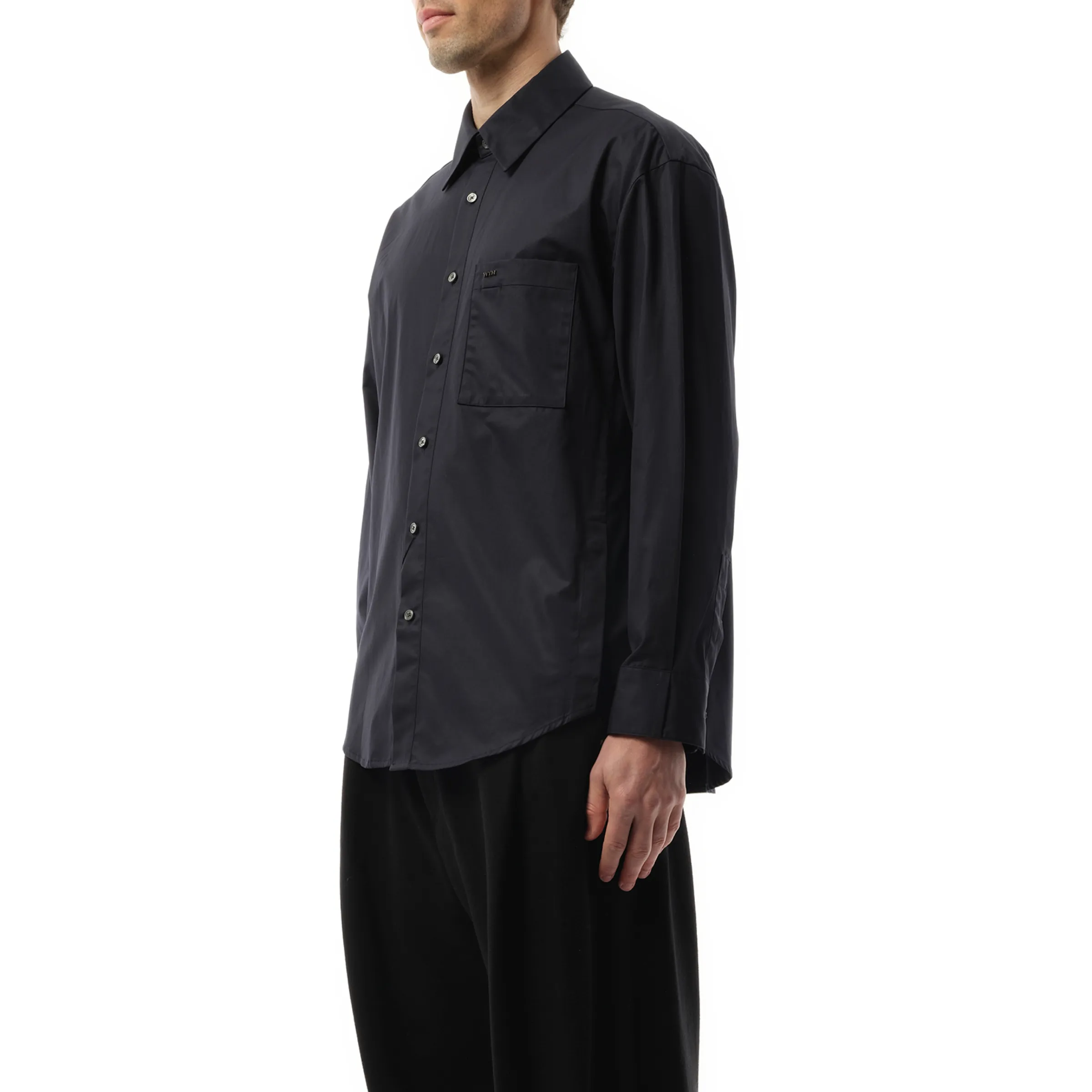 Logo Poplin Shirt in Navy sold by MARAIS product image thumbnail 5