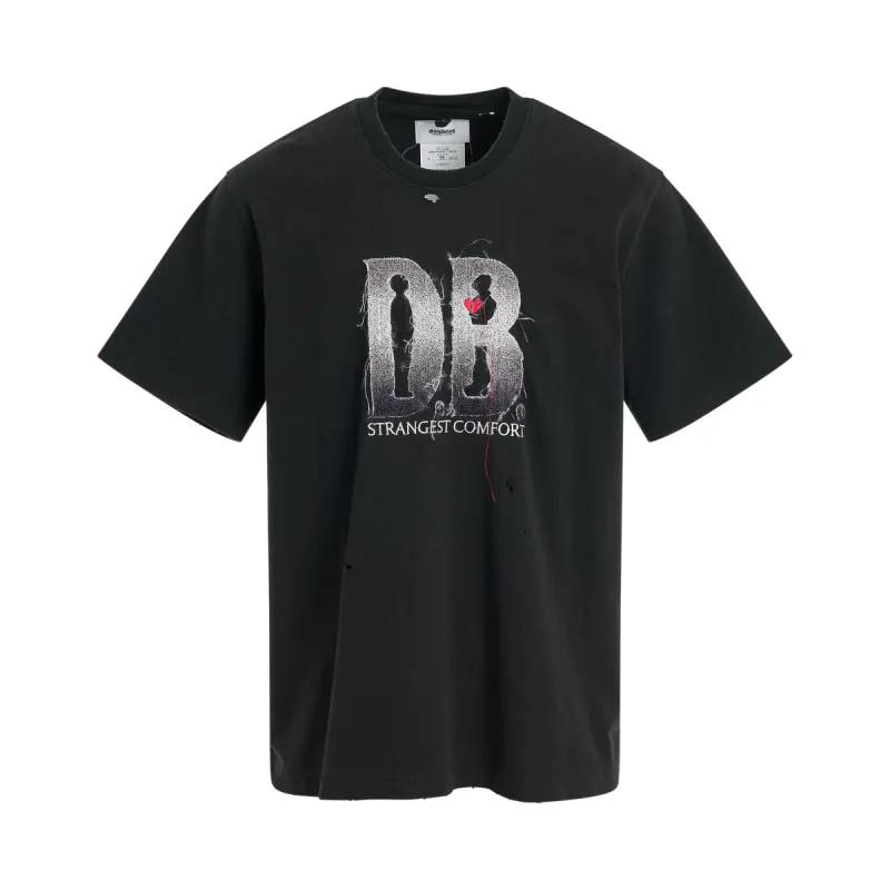 D.B. Logo Embroidery T-Shirt in Black sold by MARAIS
