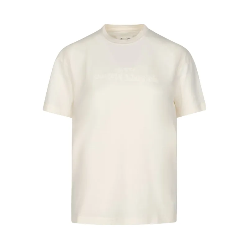 Reverse Logo T-Shirt in Ivory sold by MARAIS