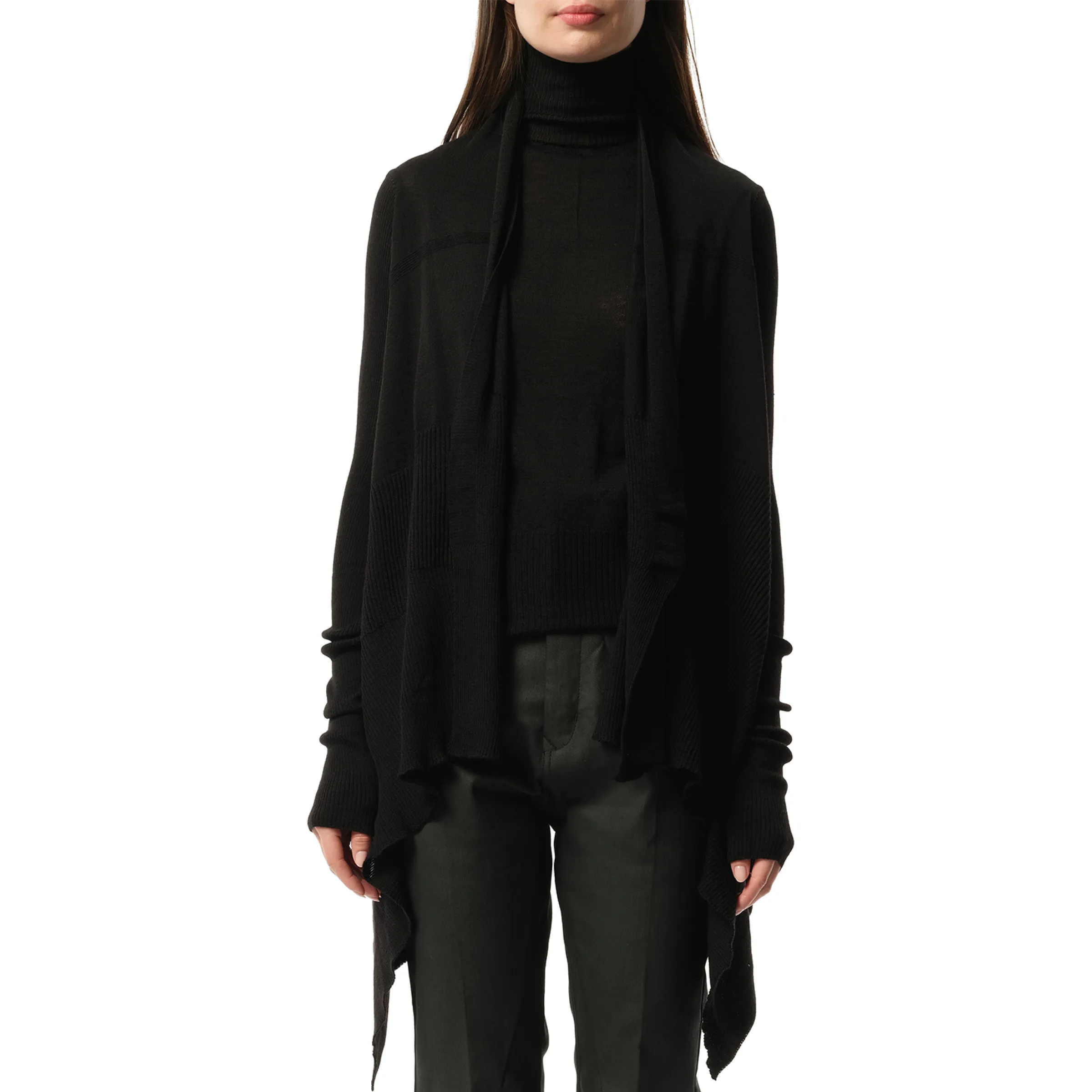 Medium Wrap Cardigan in Black sold by MARAIS