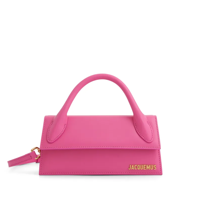 Le Chiquito Long Leather Bag in Pink sold by MARAIS