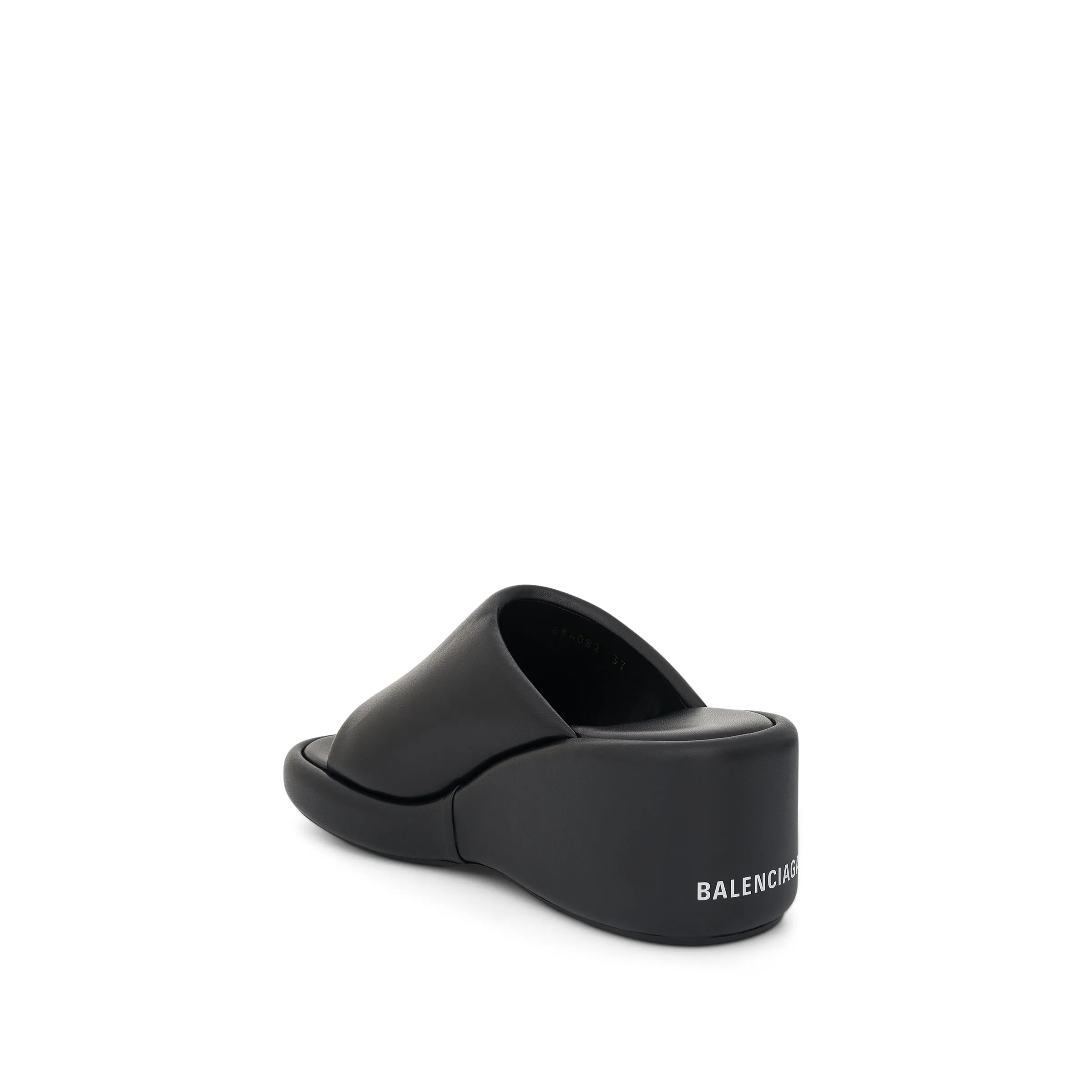 Logo Rise Wedge Sandal in Black/White sold by MARAIS product image thumbnail 4