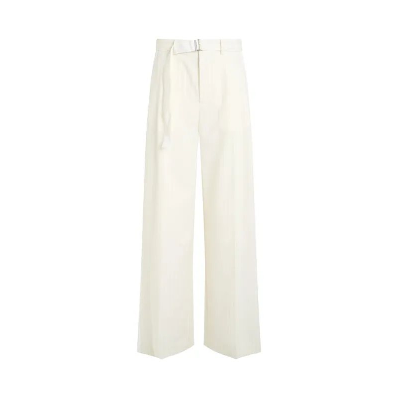 Chalk Stripe Pants in Off White sold by MARAIS