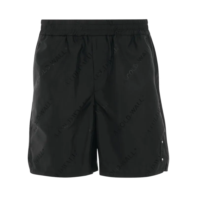 Monogram Shorts in Black made by A-Cold-Wall