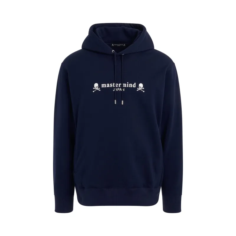 Classic Logo and Skull Hoodie in Navy sold by MARAIS