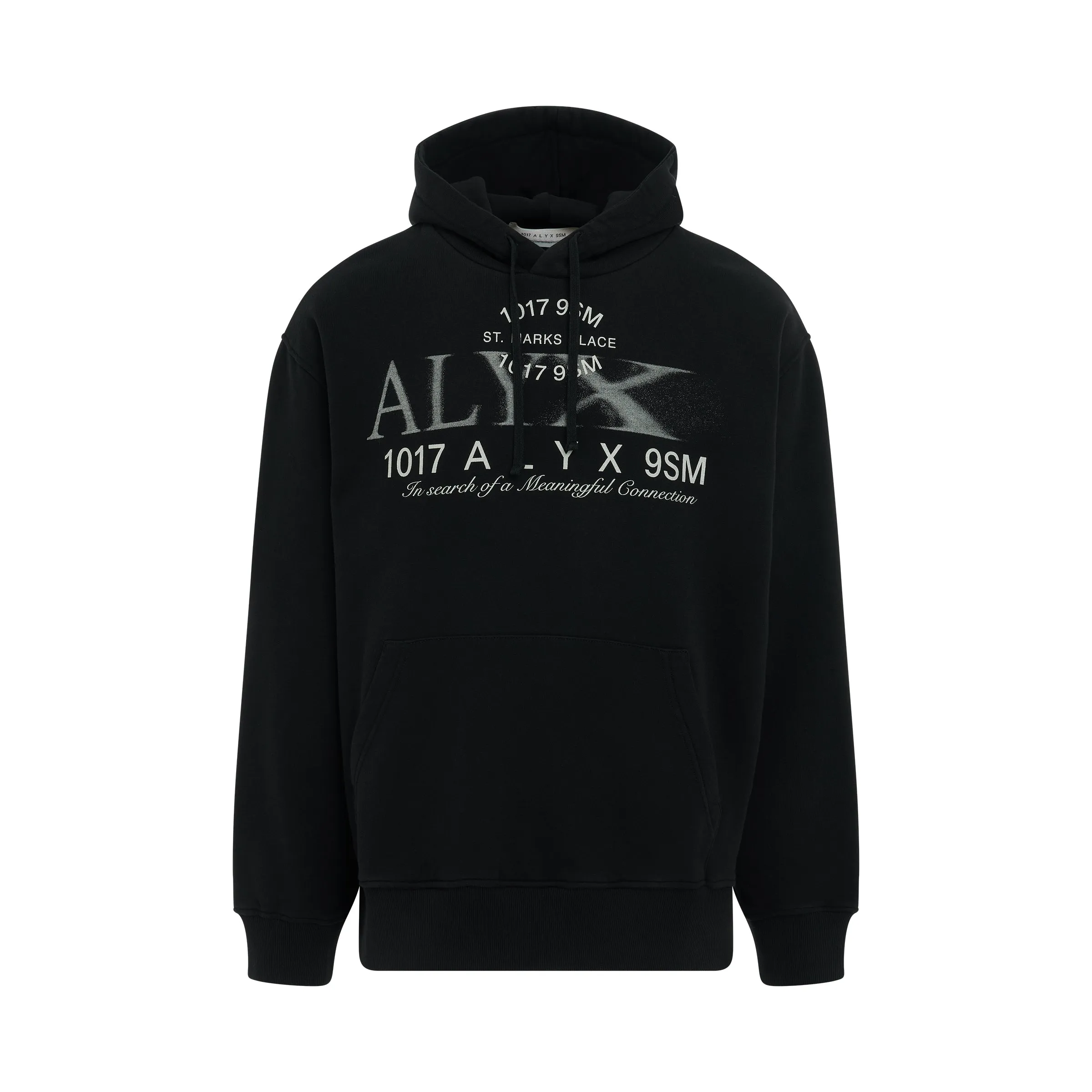 Printed Logo Treated Hoodie in Black sold by MARAIS