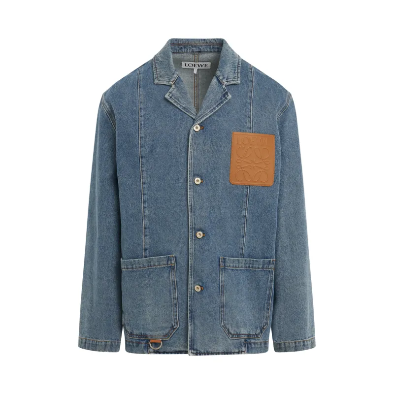 Anagram Workwear Jacket in Blue Jeans Chine made by Loewe