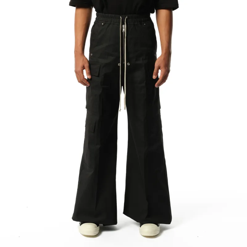 Cotton Poplin Cargobelas Pants in Black sold by MARAIS