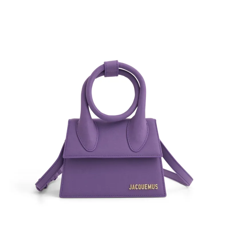 Le Chiquito Noeud Leather Bag in Purple sold by MARAIS